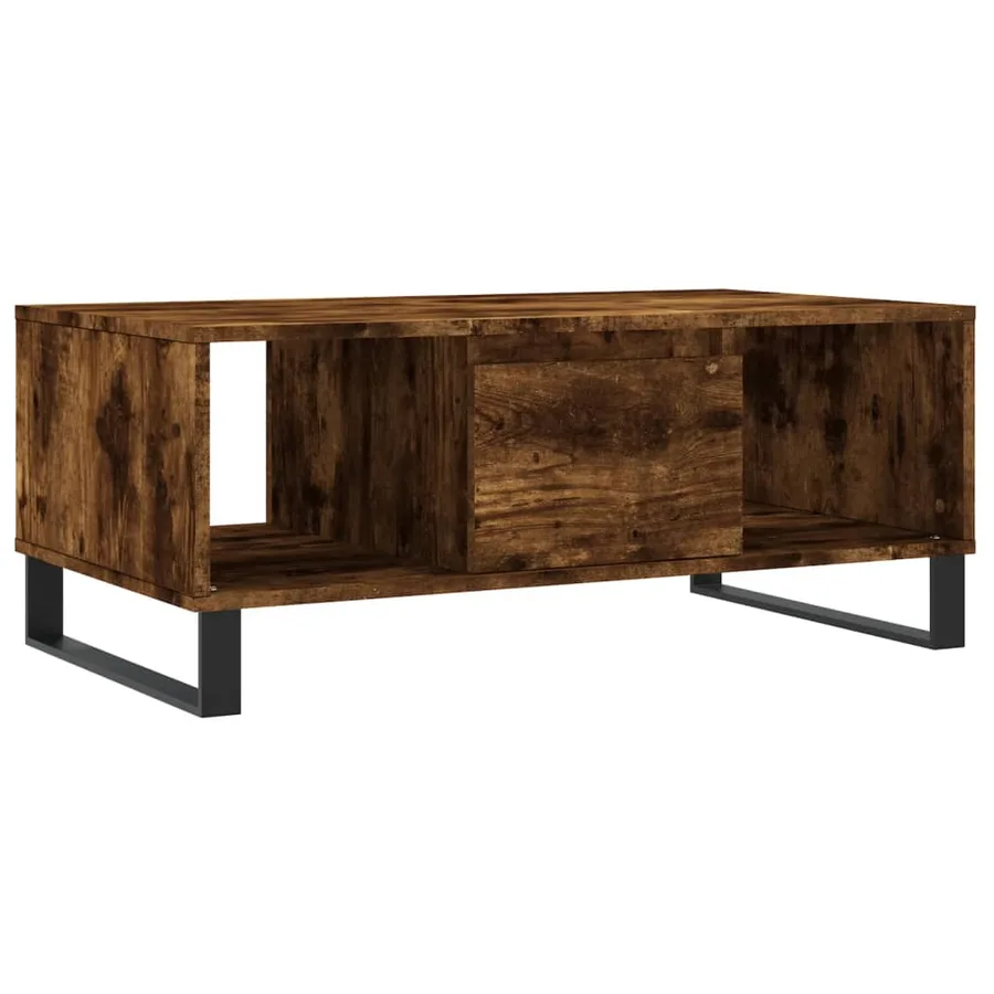 Table basse Chêne fumé 90x50x36,5 cm Bois d'ingénierie - 2