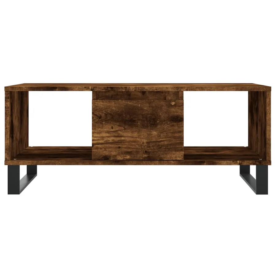 Table basse Chêne fumé 90x50x36,5 cm Bois d'ingénierie - 5