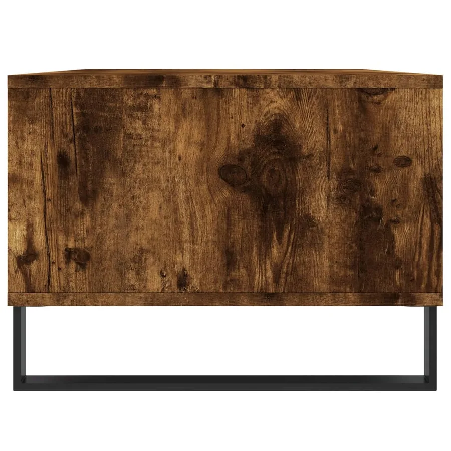 Table basse Chêne fumé 90x50x36,5 cm Bois d'ingénierie - 7