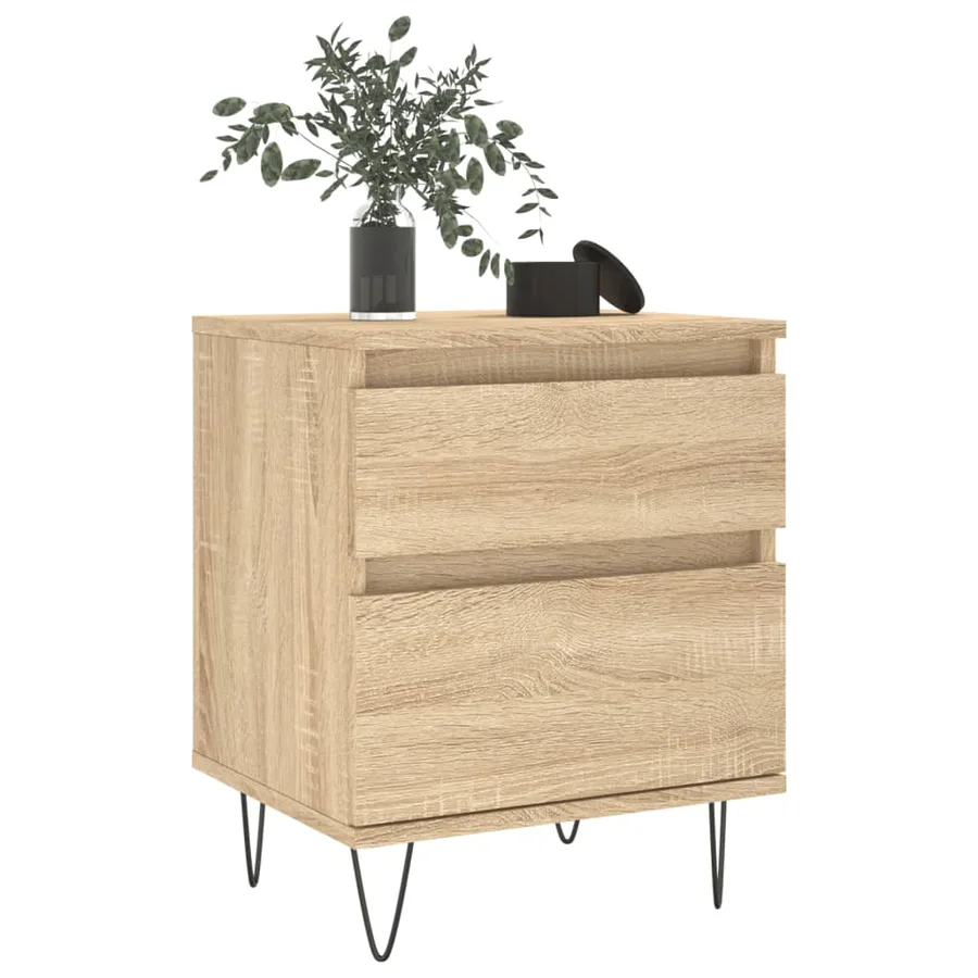 Table de chevet chêne sonoma 40x35x50 cm bois d’ingénierie - 9