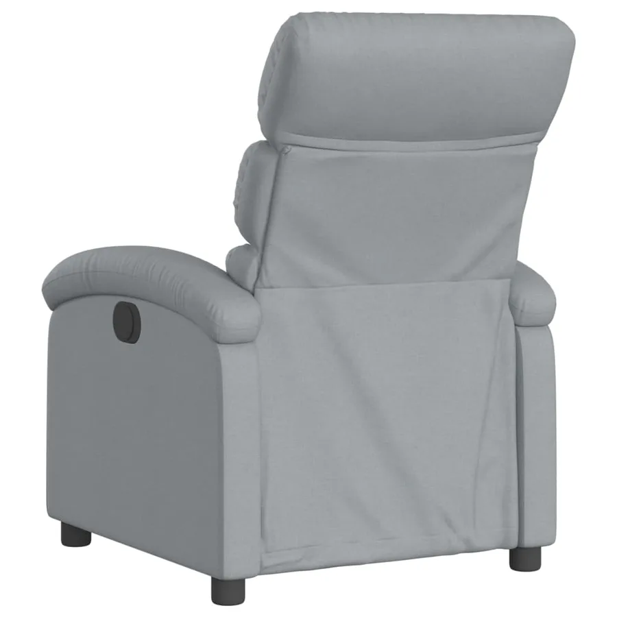 Fauteuil de massage inclinable gris clair tissu - 6