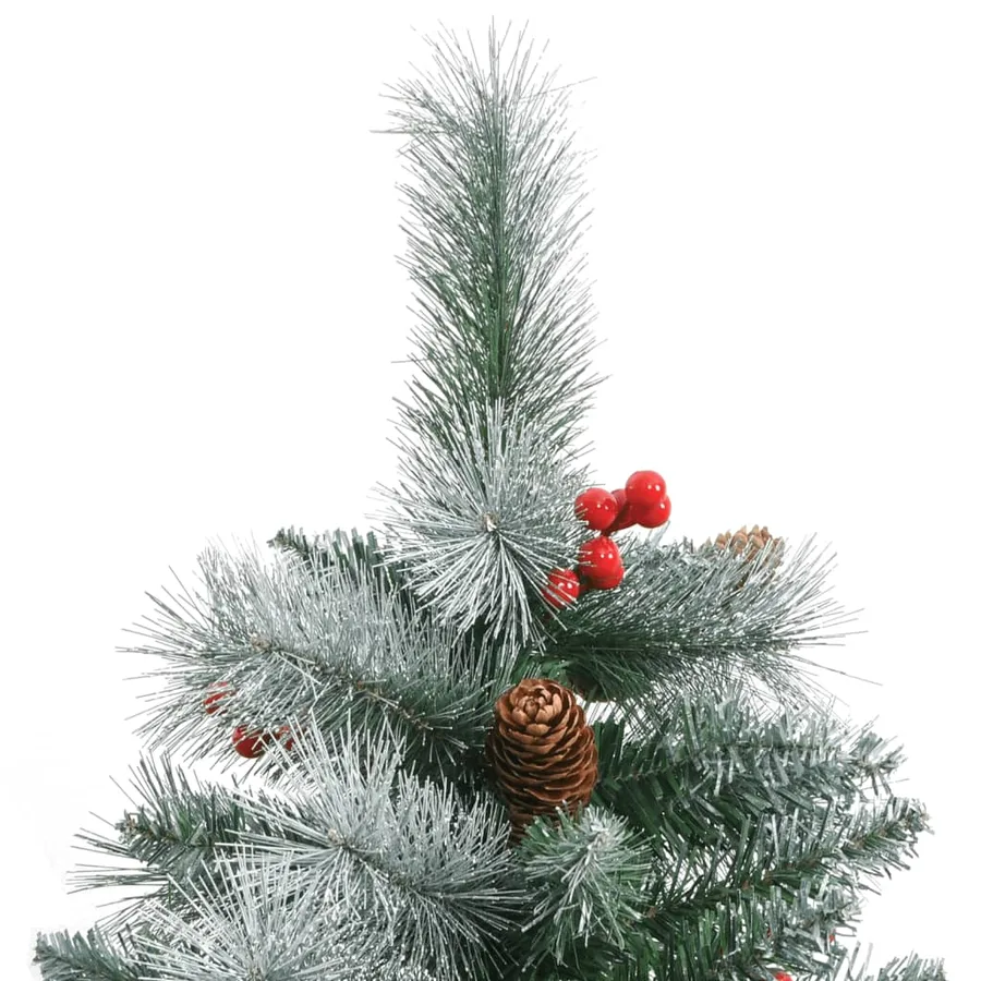 Sapin de Noël artificiel avec pommes de pin et baies 210 cm - 4