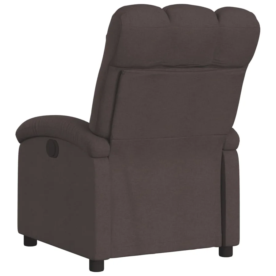 Fauteuil inclinable Marron foncé Tissu - 5