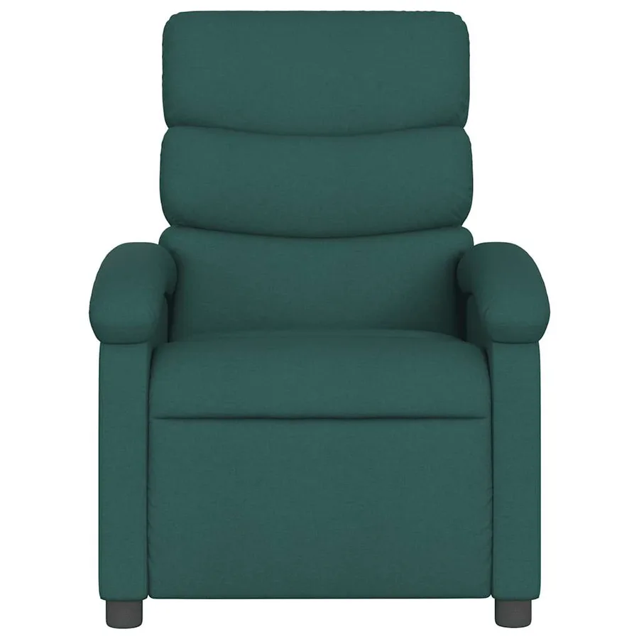 Fauteuil de massage inclinable Vert foncé Tissu - 5