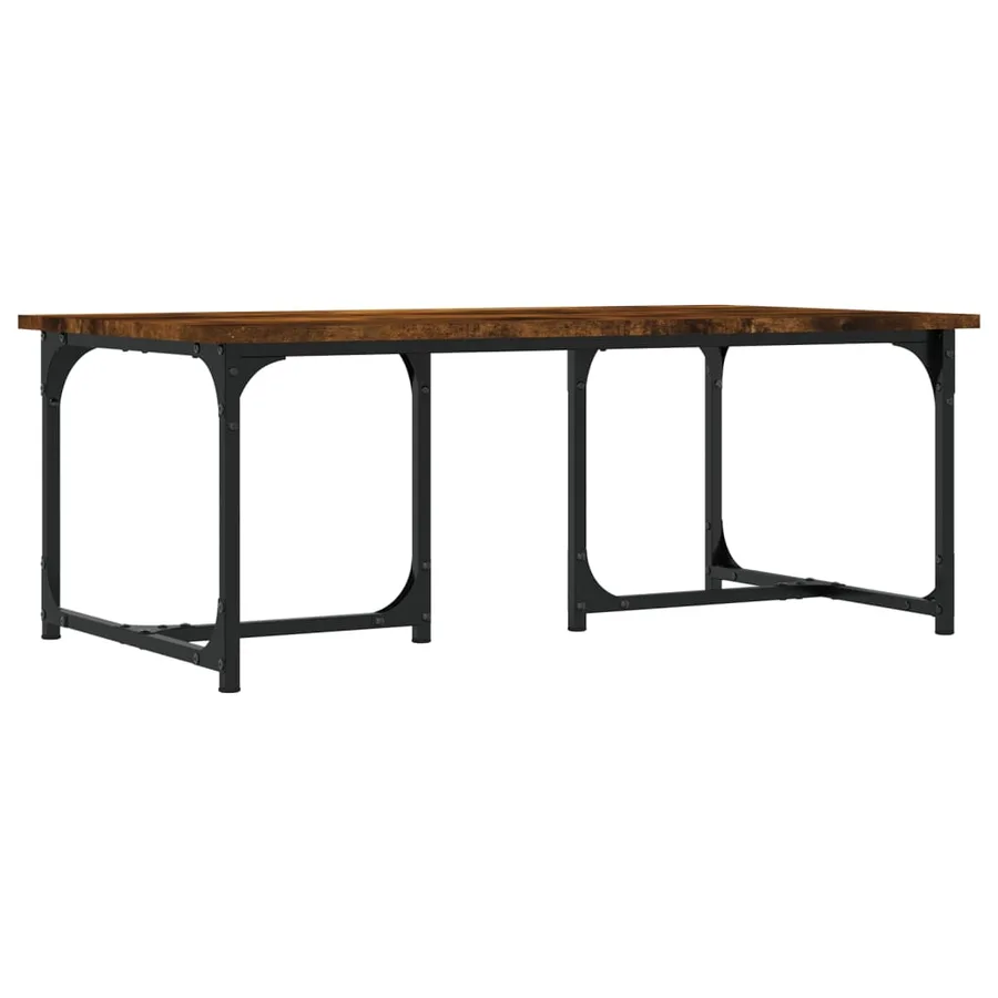 Table basse Chêne fumé 90x50x35 cm Bois d'ingénierie - 2