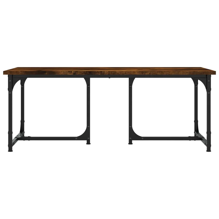 Table basse Chêne fumé 90x50x35 cm Bois d'ingénierie - 4