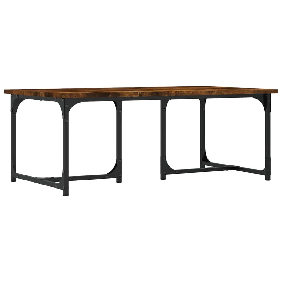 Table basse Chêne fumé 90x50x35 cm Bois d'ingénierie - 6