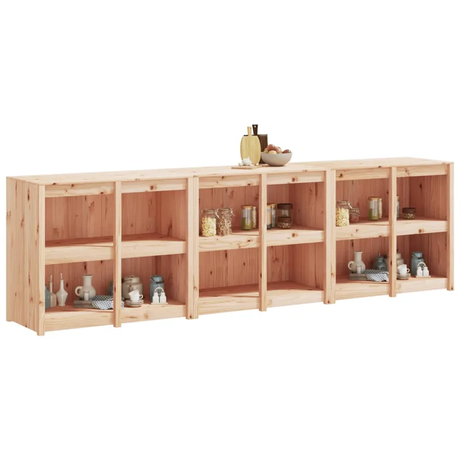 Armoires de cuisine d'extérieur MEPPEL 3 pcs bois de pin massif - 3