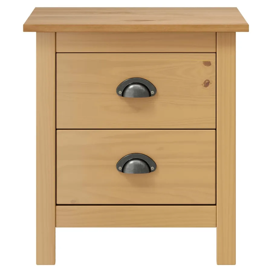Tables de chevet Hill 2 pcs 46x35x49,5 cm Bois de pin solide - 3