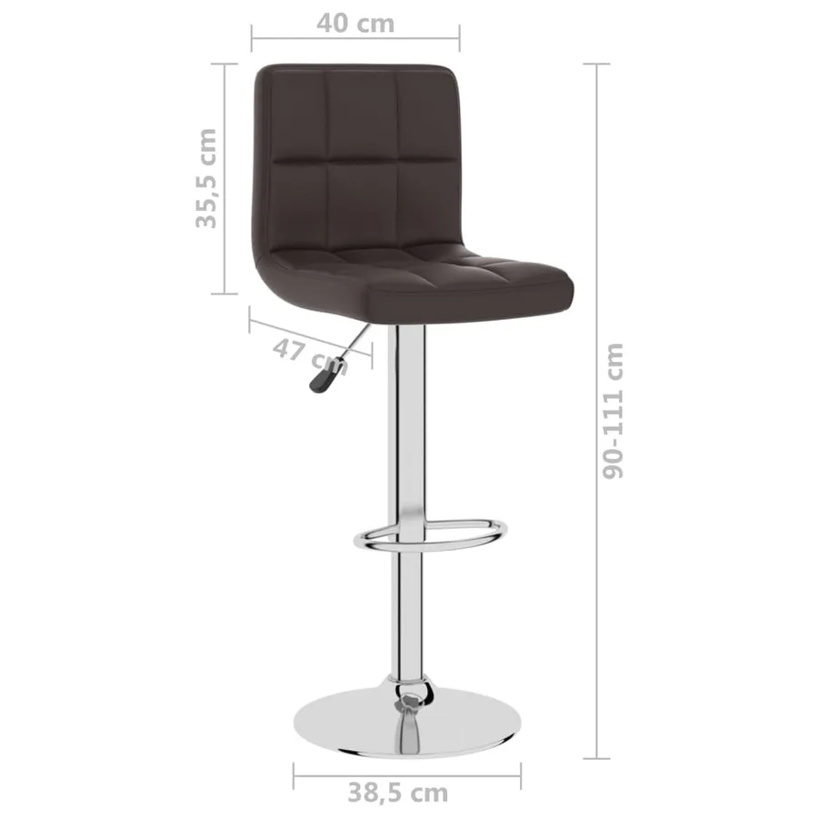 Tabouret de bar Marron Similicuir - 9