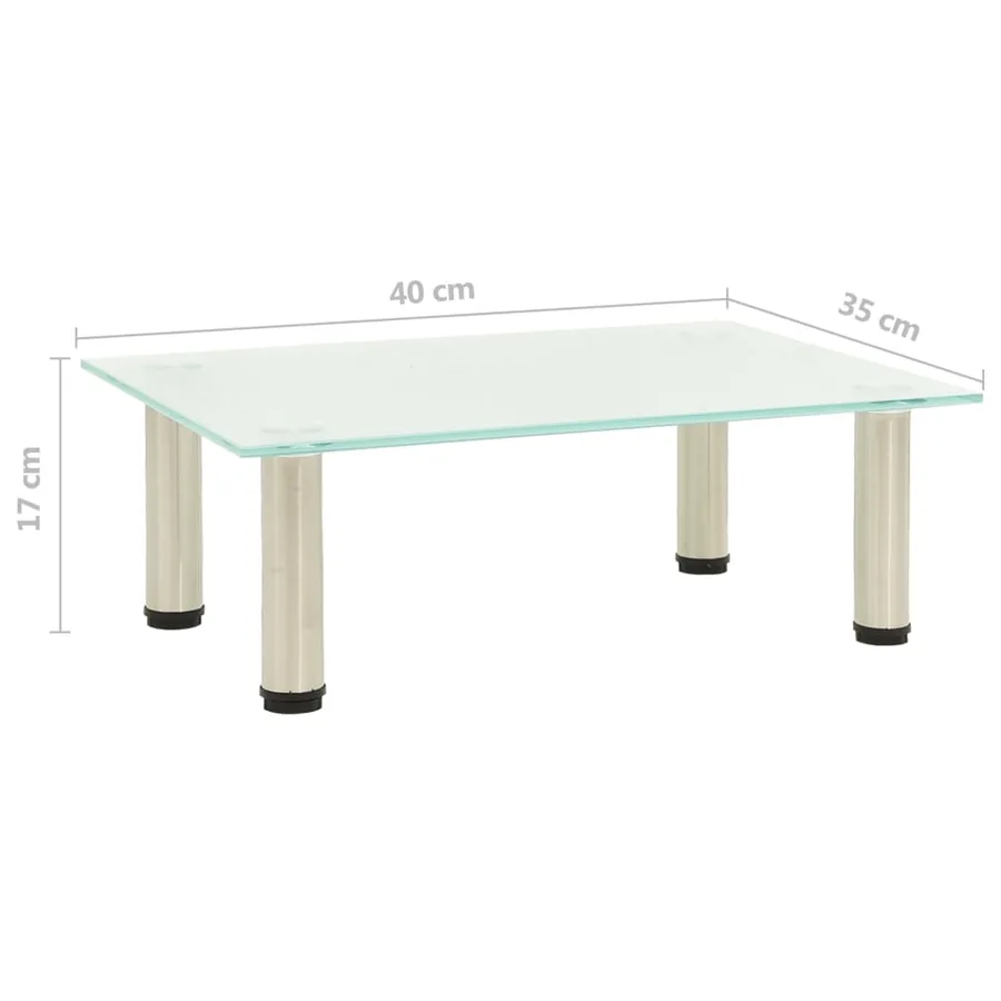 Meuble TV Givré 40x35x17 cm Verre trempé - 5