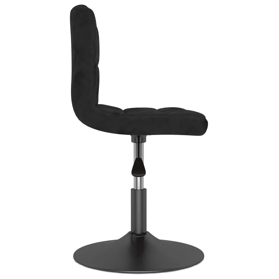 Chaise pivotante de salle à manger Noir Velours - 3