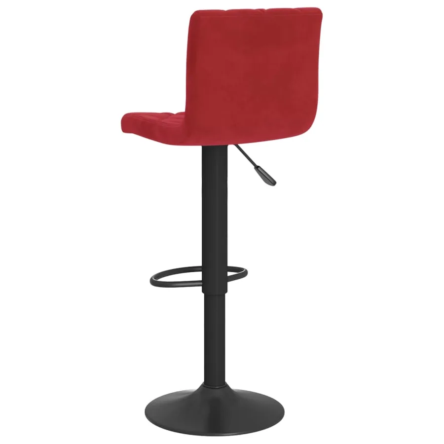 Tabourets de bar lot de 2 rouge bordeaux velours - 6