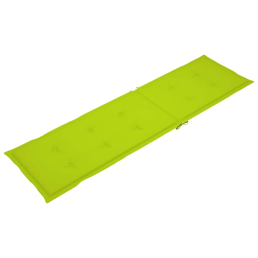 Chaise longue d'extérieur repose-pied et coussin Acacia solide - 8