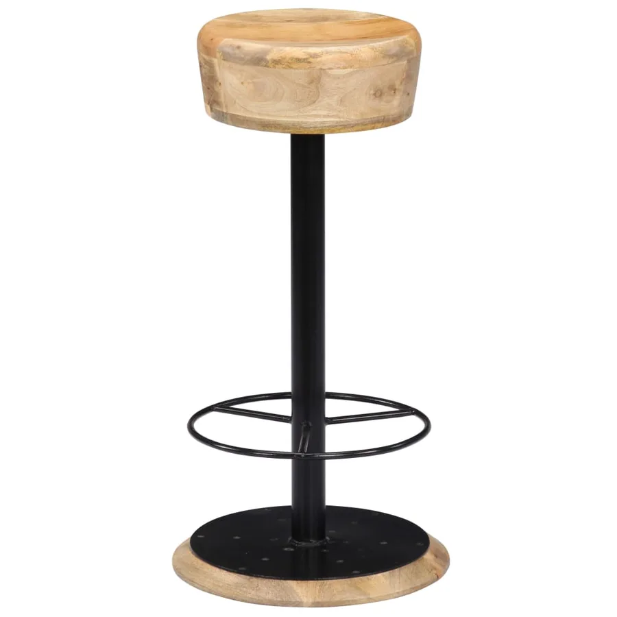 Chaises de bar lot de 2 bois de manguier solide - 12