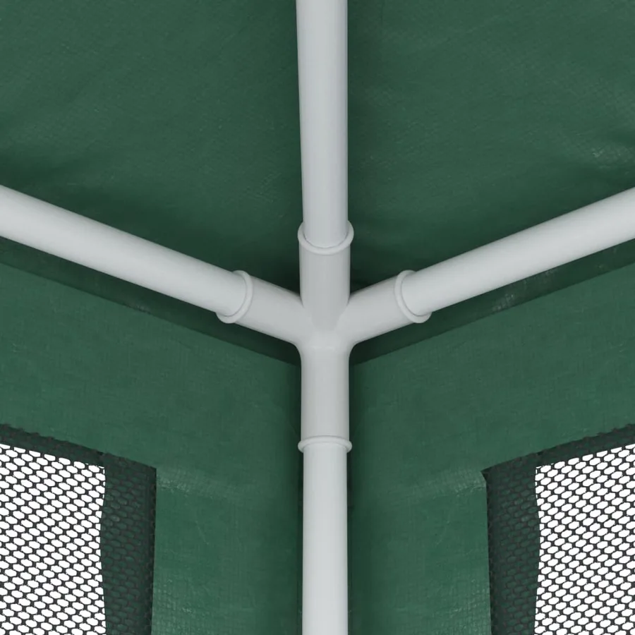 Tente de fête avec 6 parois latérales en maille Vert 6x4 m PEHD - 6