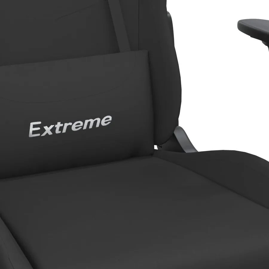 Chaise de jeu avec repose-pied Noir Tissu - 9