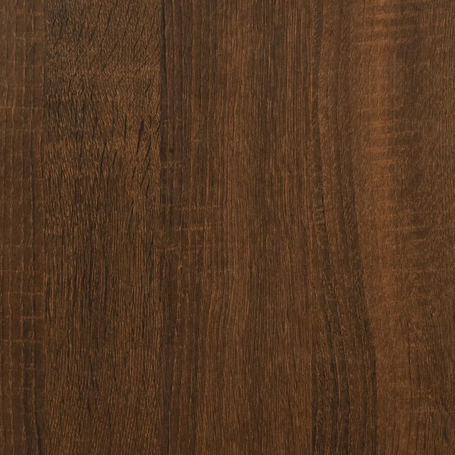 Table console chêne marron 102x22,5x75 cm bois d'ingénierie - 8