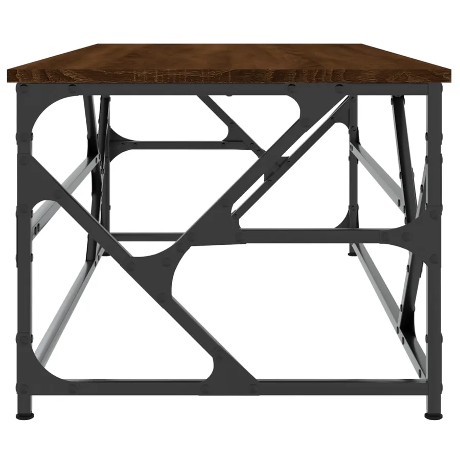 Table basse Chêne marron 100x50x40 cm Bois d'ingénierie - 5
