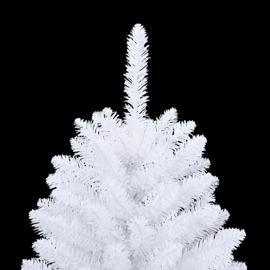 Sapin de Noël artificiel à charnières avec support blanc 150 cm - 5