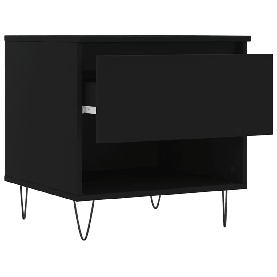 Tables basses 2 pcs noir 50x46x50 cm bois d'ingénierie - 7