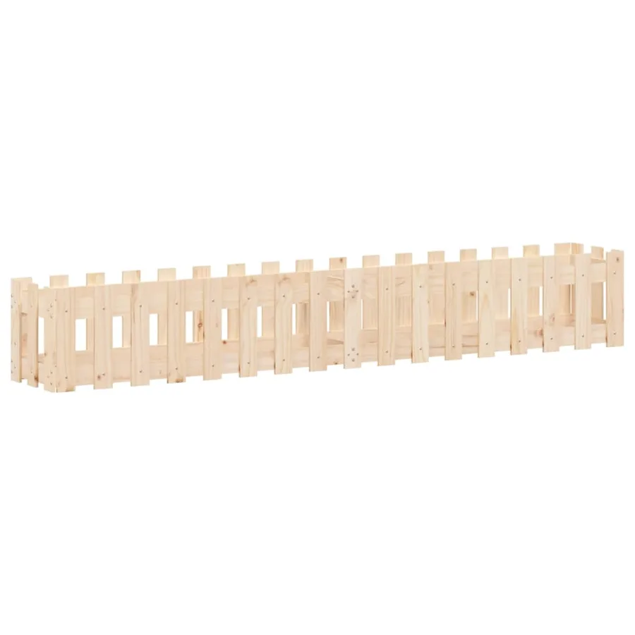 Lit surélevé de jardin design de clôture 200x30x30cm pin massif - 2