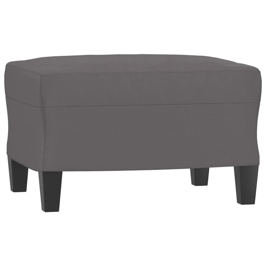 Ensemble de canapés 4 pcs avec coussins gris similicuir - 6