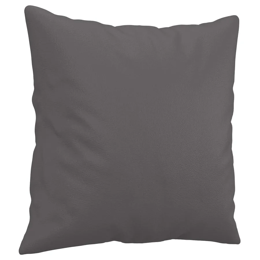 Ensemble de canapés 4 pcs avec coussins gris similicuir - 8