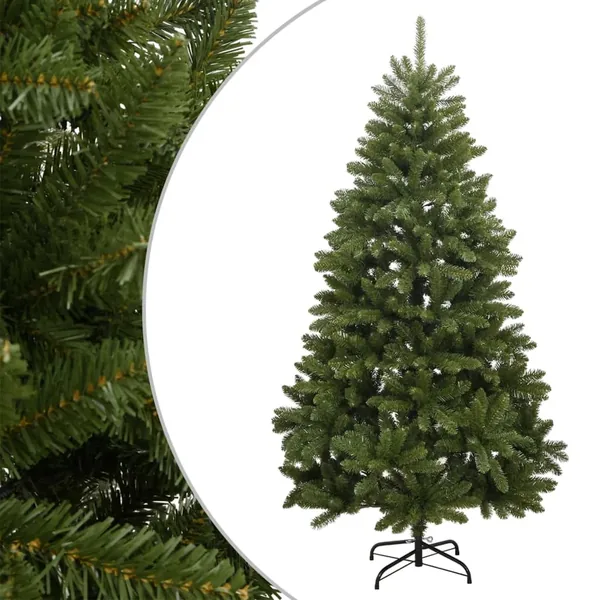 Sapin de Noël artificiel à charnières avec support vert 180 cm