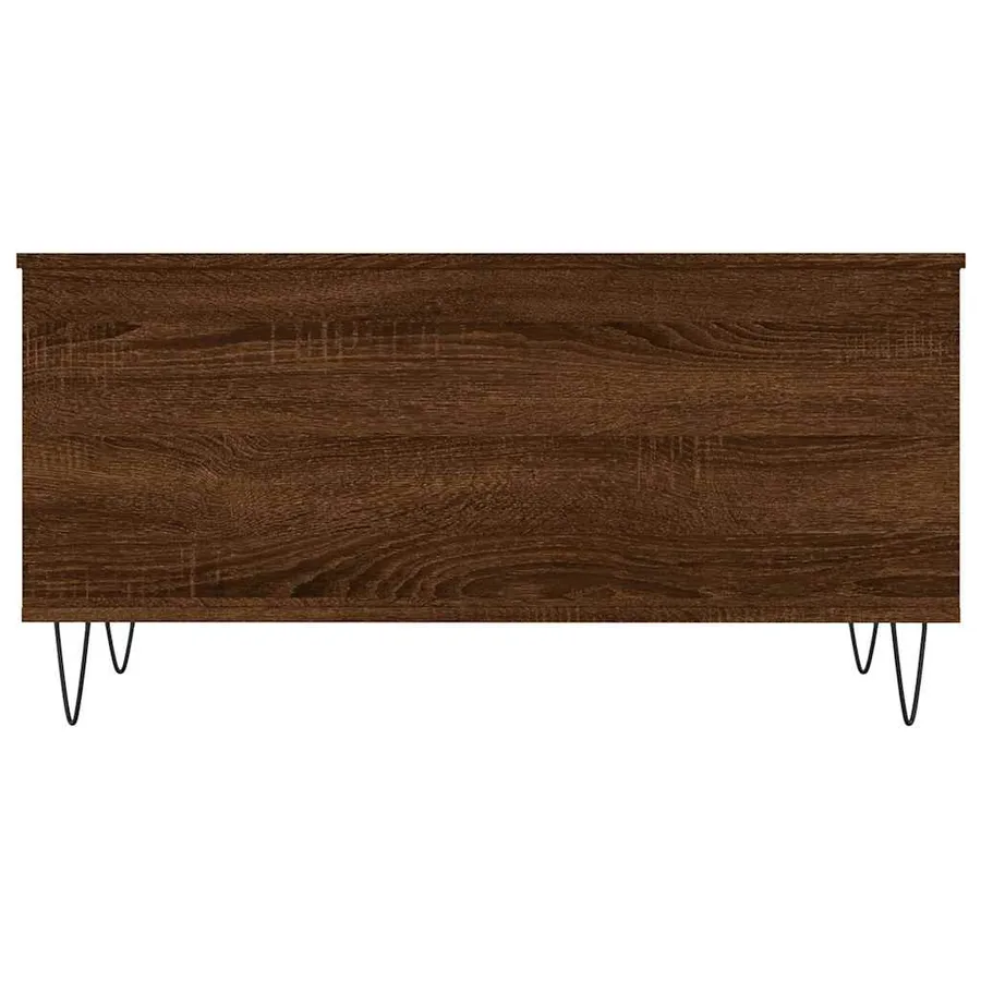 Table basse Chêne marron 90x44,5x45 cm Bois d'ingénierie - 6