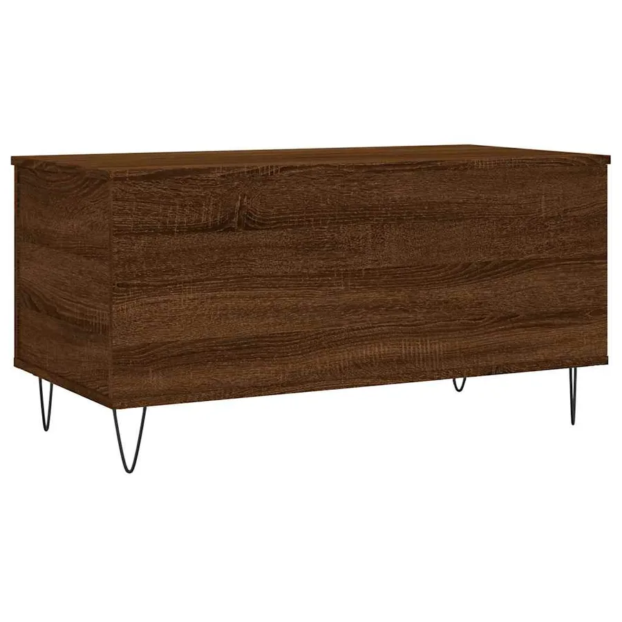 Table basse Chêne marron 90x44,5x45 cm Bois d'ingénierie - 8