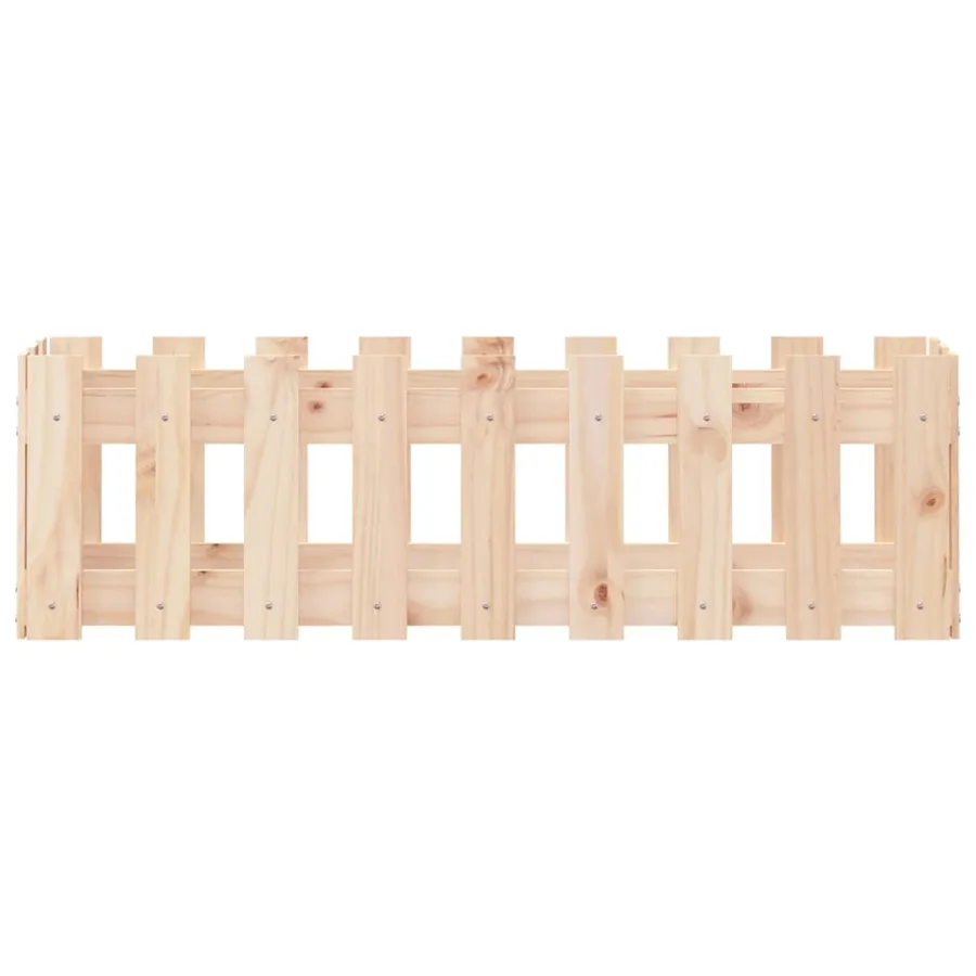 Lit surélevé de jardin design de clôture 100x30x30cm pin massif - 5