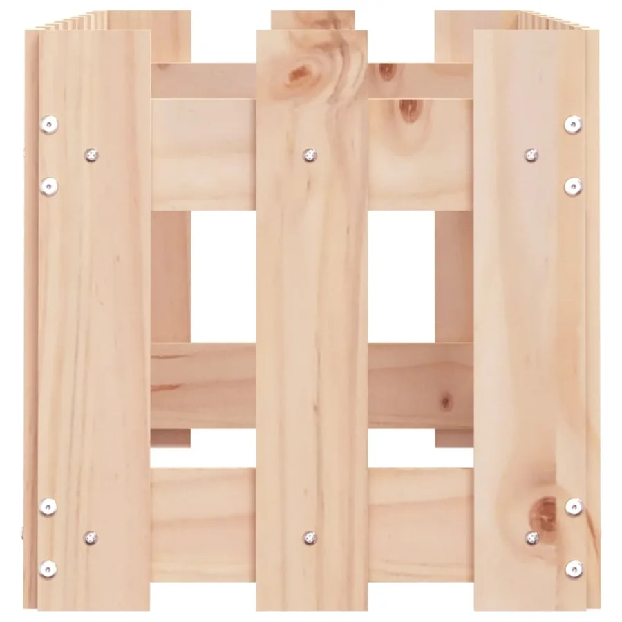Lit surélevé de jardin design de clôture 100x30x30cm pin massif - 6