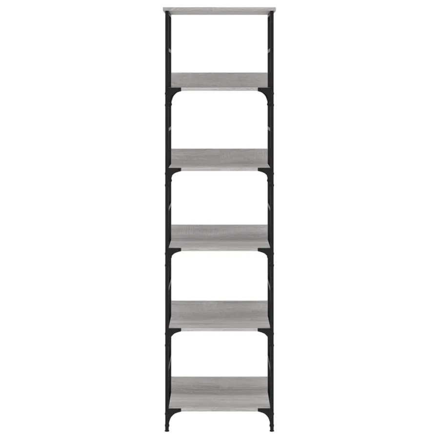 Bibliothèque sonoma gris 50x33x188,5 cm bois d'ingénierie - 4