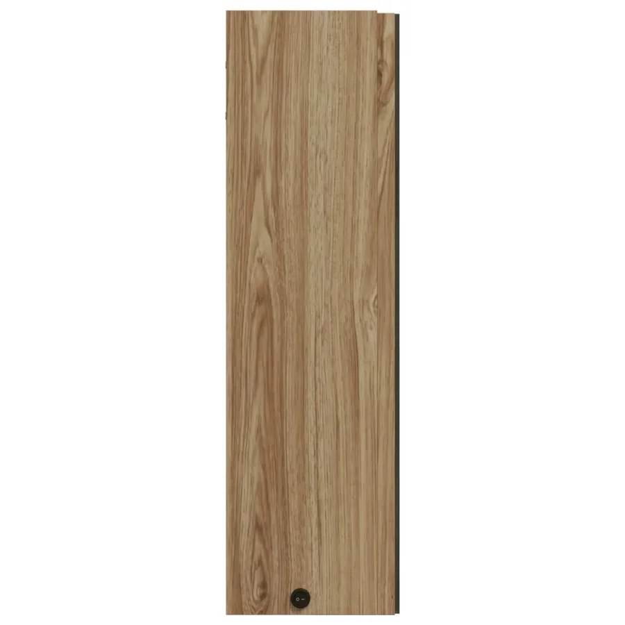 Armoire de salle de bain à miroir avec LED chêne 60x13x52 cm - 7