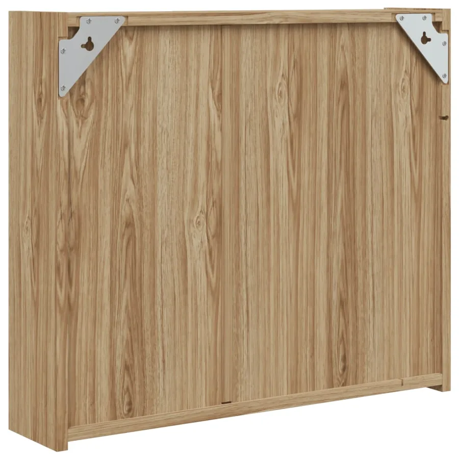 Armoire de salle de bain à miroir avec LED chêne 60x13x52 cm - 8