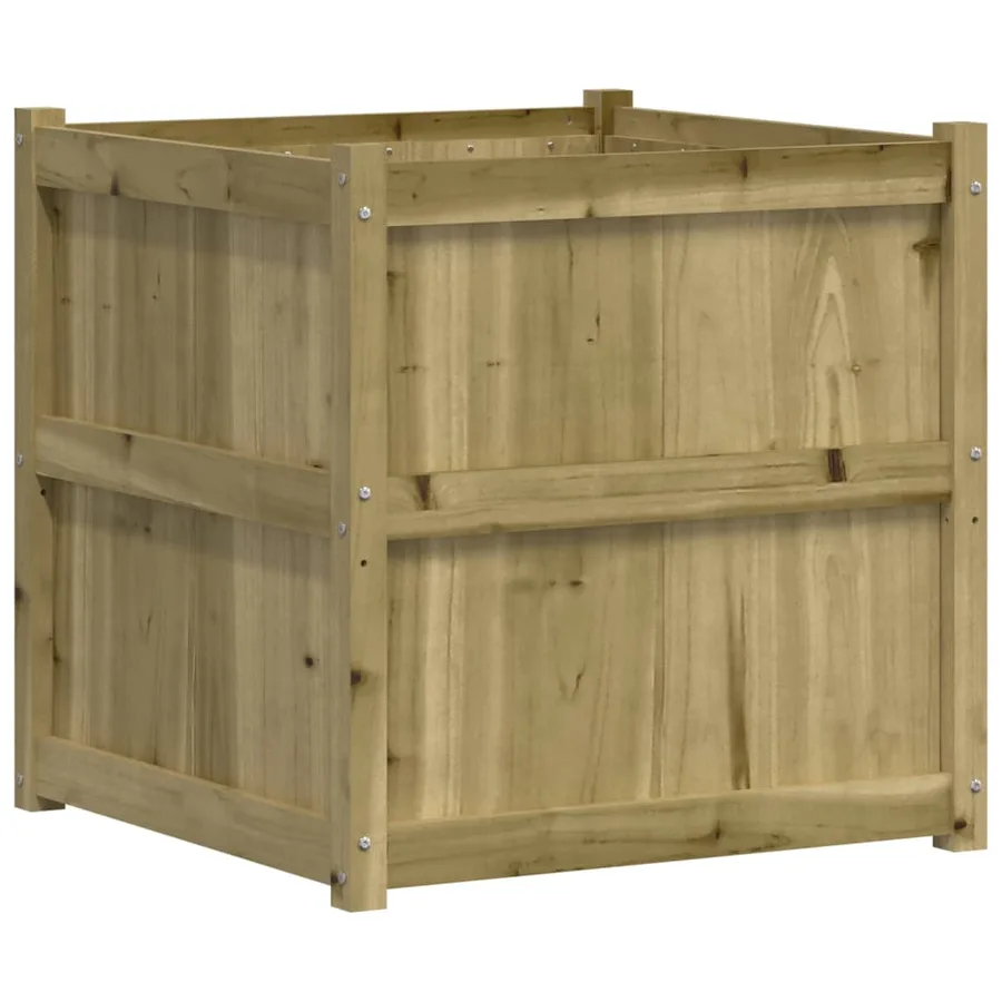 Jardinière d'extérieur 70x70x70 cm bois de pin imprégné - 2