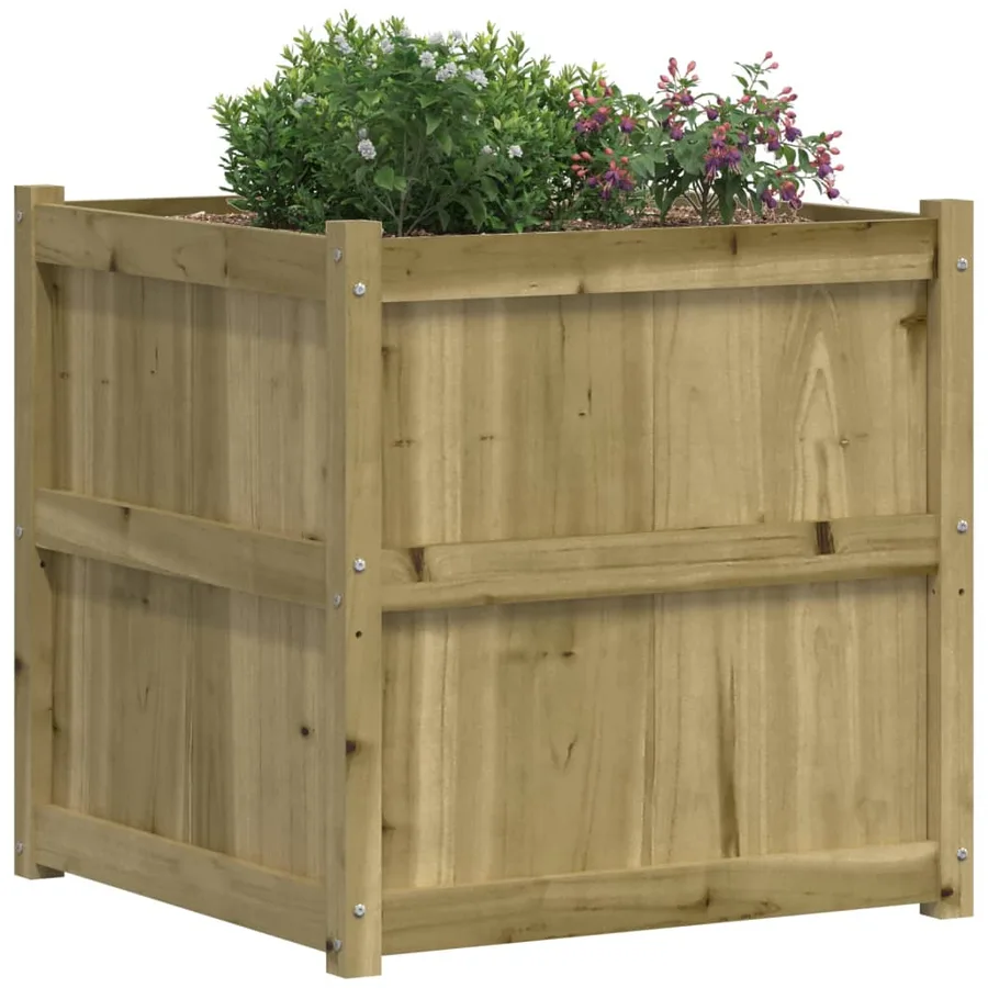 Jardinière d'extérieur 70x70x70 cm bois de pin imprégné - 4