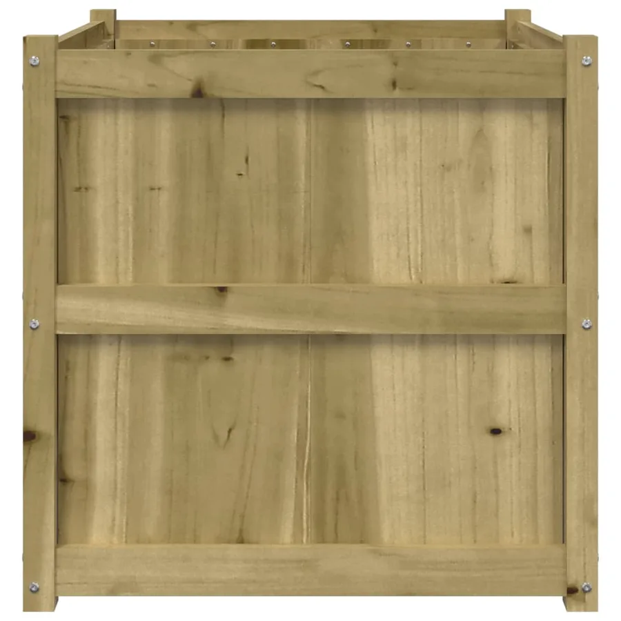 Jardinière d'extérieur 70x70x70 cm bois de pin imprégné - 6