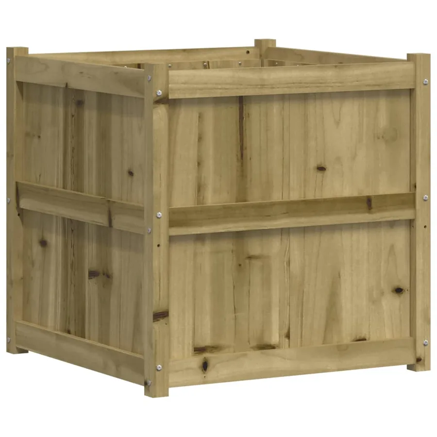 Jardinière d'extérieur 70x70x70 cm bois de pin imprégné - 7