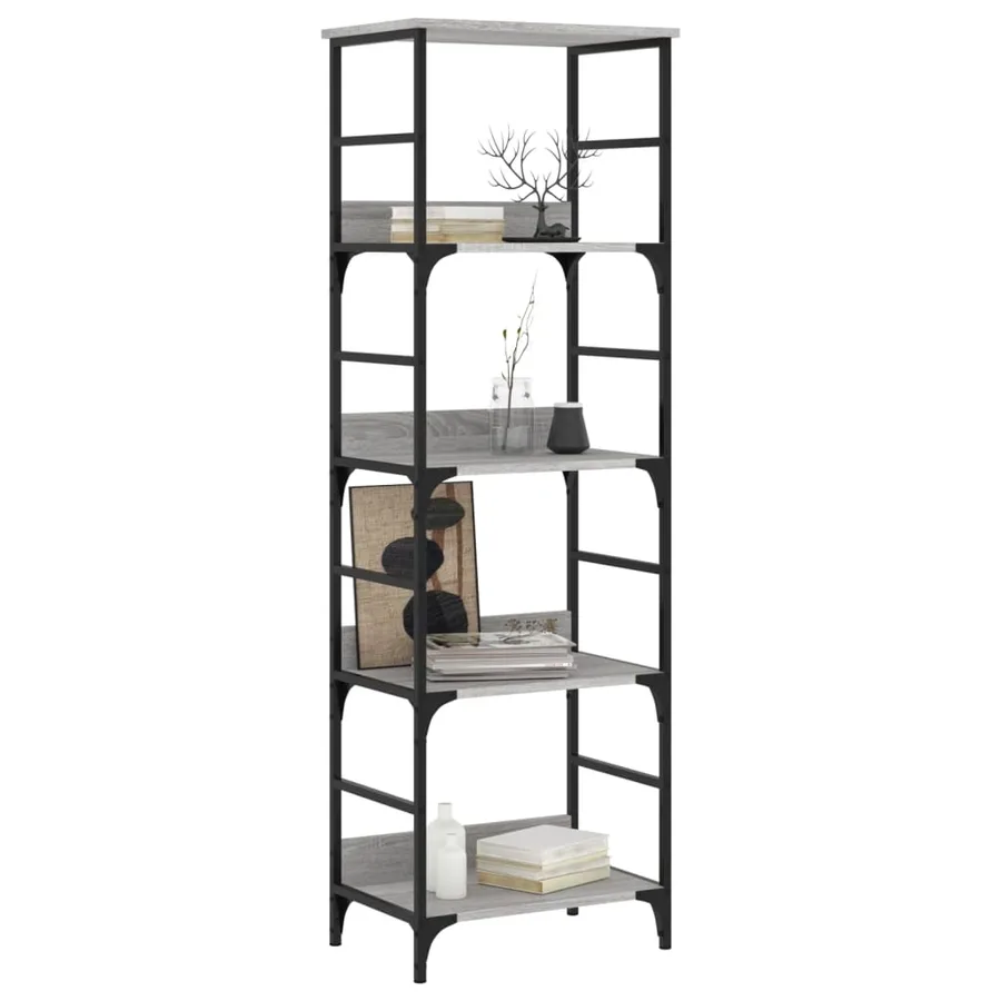 Bibliothèque sonoma gris 50x33x153 cm bois d'ingénierie - 3
