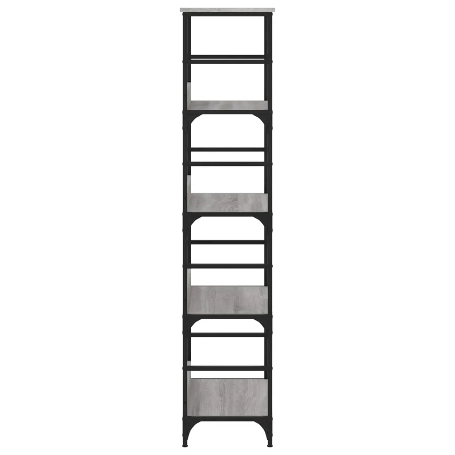Bibliothèque sonoma gris 50x33x153 cm bois d'ingénierie - 5