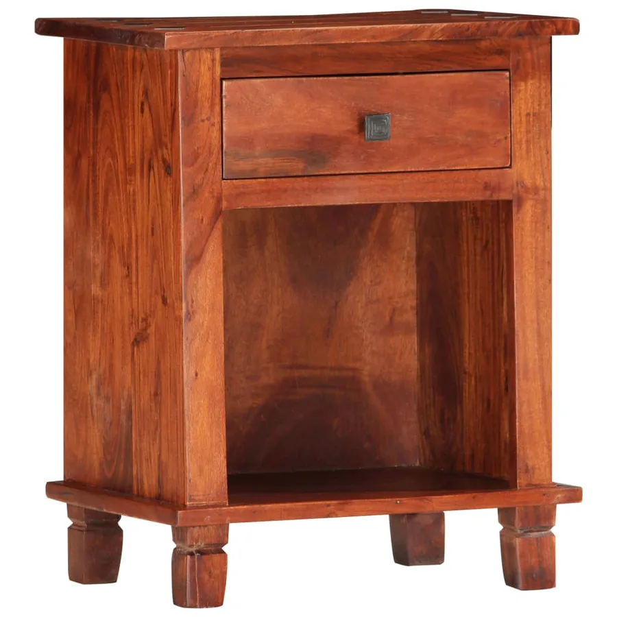 Table de chevet 40 x 30 x 50 cm Bois d'acacia massif - 10