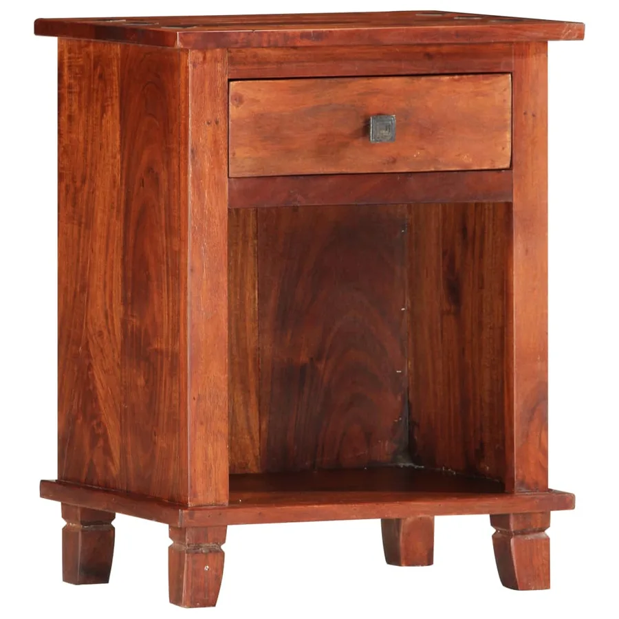 Table de chevet 40 x 30 x 50 cm Bois d'acacia massif - 11