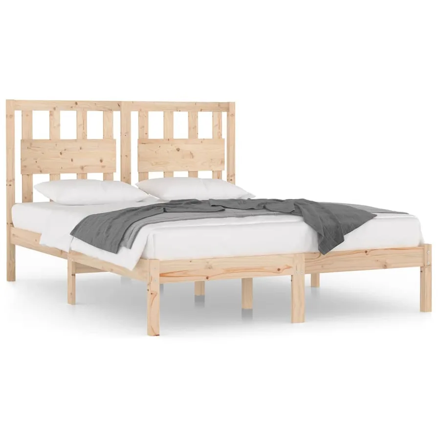 Cadre de lit sans matelas bois de pin massif - 2
