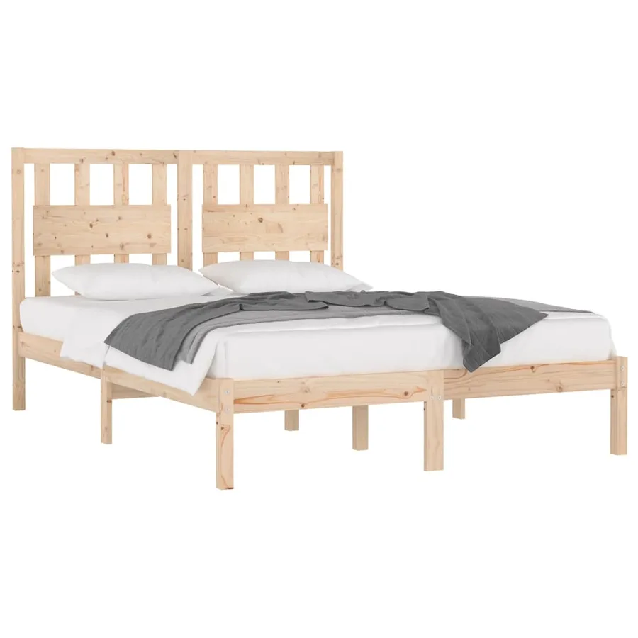 Cadre de lit sans matelas bois de pin massif - 3