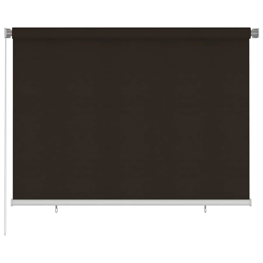 Store roulant d'extérieur 205 (l) x 140 (H) cm marron HDPE