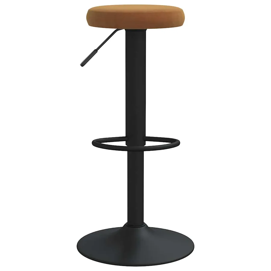 Tabourets de bar lot de 2 marron velours - 3