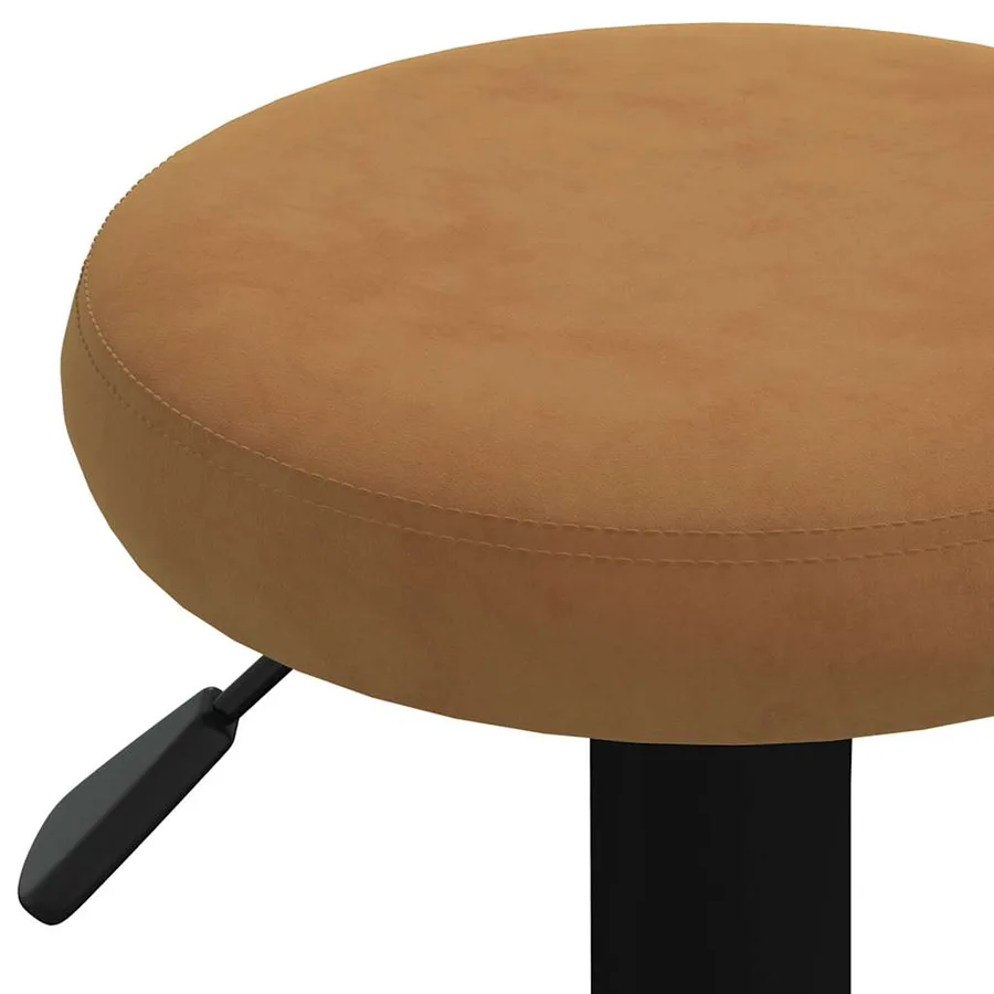 Tabourets de bar lot de 2 marron velours - 7