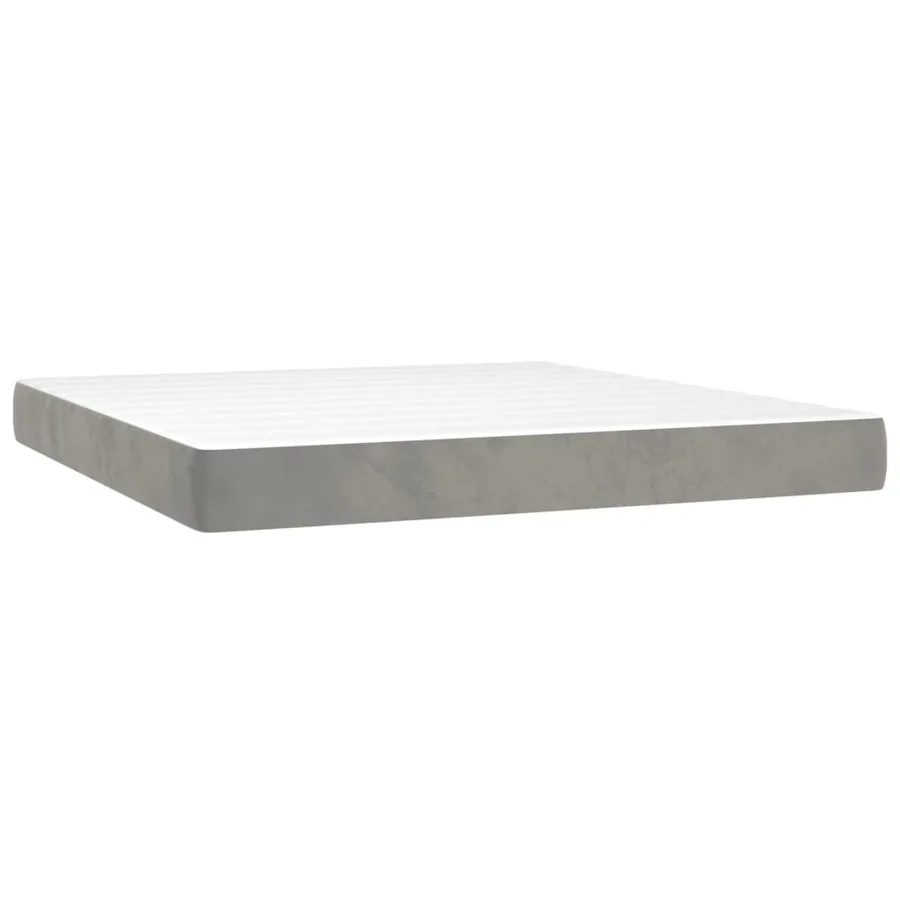Matelas de lit à ressorts ensachés fermeté moyenne 152x203x20 cm velours - 2